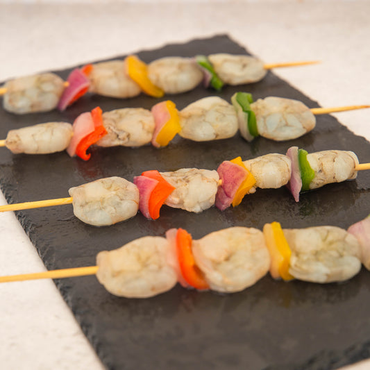 Brochetas De Langostinos